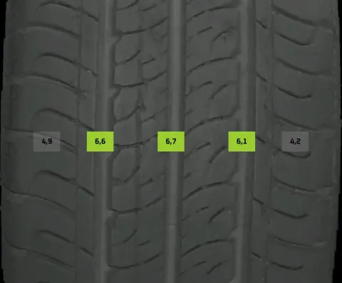 Background image for 4x Sommerreifen 215/65 R16 107t Goodyear Efficientgrip 5-6mm DOT 3921