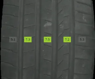 2x Sommerreifen 285/45 R20 108W Bridgestone DOT 1122 / 4822 7,21 mm 6,05 mm - Bild 1