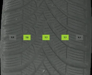 215/55 R16 98V WINTERREIFEN SKODAS SUPERB 3V 16 ZOLL ALUMINIUM KOMPLETTSATZ 7MM - Bild 6