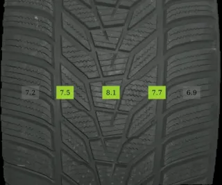2x 265/45 R18 101V Winterreifen Hankook Winter i*cept evo3 7mm DOT 3321 - Bild 1