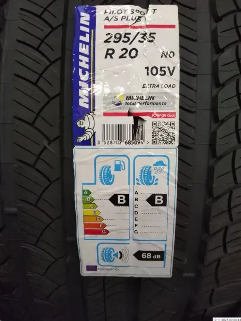 Background image for 2x 295/35 R20 105V Sommerreifen Michelin Pilot Sport  DOT 0418