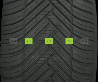 4x 285/45 R20 112H Ganzjahrreifen Hankook Kinergy 4s  7mm DOT 4823 - Bild 7