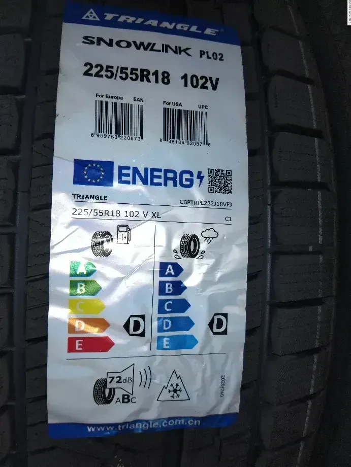 4x 225/55 R18 102V Winterreifen Triangle Snowlink 8mm DOT 3224 - Bild 1