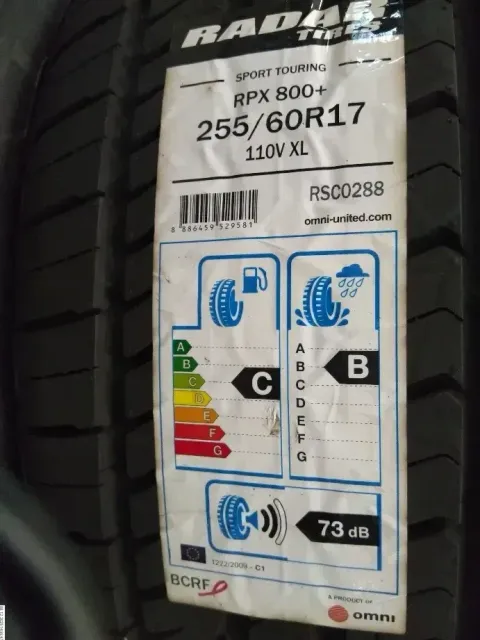 Background image for 4x 255/60 R17 110V Sommerreifen Radar Sport Touring  7mm DOT 1220