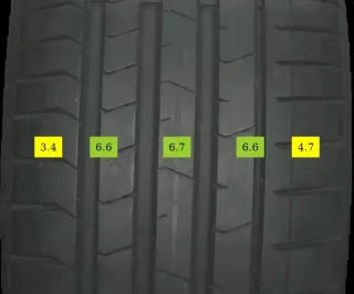 4x Sommerreifen 235/50 R19 99w Pirelli 0822 / 0722 4,09 mm 6,47 mm 6,57 mm 5 mm - Bild 5