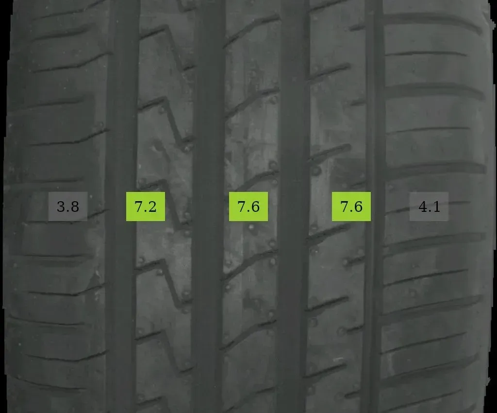 1x 235/60 R17 102V Sommerreifen Falken Ziex 7mm DOT 1319 - Bild 1