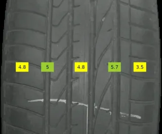 4x 235/55 R19 101V Sommerreifen Bridgestone Dueler 3-5mm DOT4921 - Bild 2