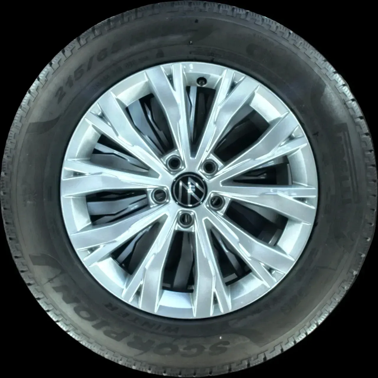 215/65 R17 99H WINTERREIFEN VW TIGUAN 5N 17 ZOLL ALUMINIUM KOMPLETTSATZ 4-6MM - Bild 1