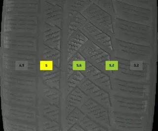2x Winterreifen 255/45 R20 101V Continental Wintercontactsi DOT 3621 5mm - Bild 2