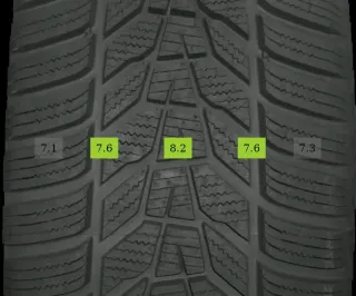 4x 235/55 R20 105V Winterreifen Hankook Winter icept evo 3  7mm DOT 2021 - Bild 3
