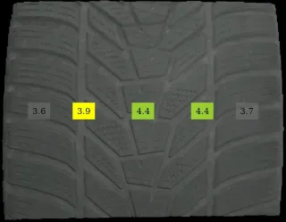 1x 285/45 R20 112V Winterreifen Hankook Winter icept evo 3 4mm DOT 2021 - Bild 2