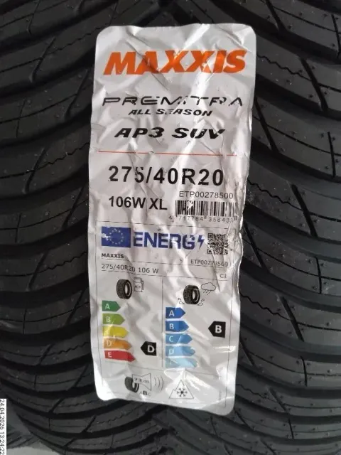 Background image for 2x Allwetterreifen 275/40 R20 106W Maxxis Premitra AllSeason DOT 4525 7mm