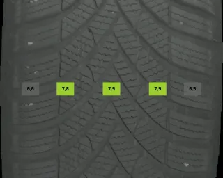 215/55 R16 98V WINTERREIFEN SKODAS SUPERB 3V 16 ZOLL ALUMINIUM KOMPLETTSATZ 7MM - Bild 7