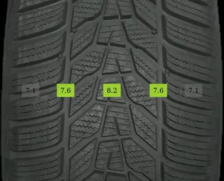 4x 235/55 R20 105V Winterreifen Hankook Winter icept evo 3  7mm DOT 2021 - Bild 4