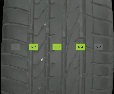 Background image for 4x 235/55 R19 101V Sommerreifen Bridgestone Dueler 3-5mm DOT4921