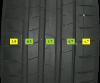 4x Sommerreifen 235/50 R19 99w Pirelli 0822 / 0722 4,09 mm 6,47 mm 6,57 mm 5 mm - Bild 8