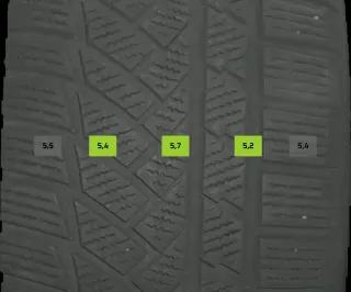 2x Winterreifen 255/45 R20 101V Continental Wintercontactsi DOT 3621 5mm - Bild 1
