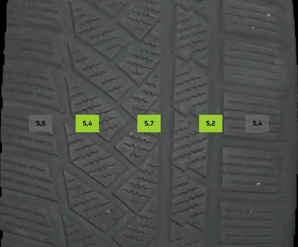 2x Winterreifen 255/45 R20 101V Continental Wintercontactsi DOT 3621 5mm - Bild 1