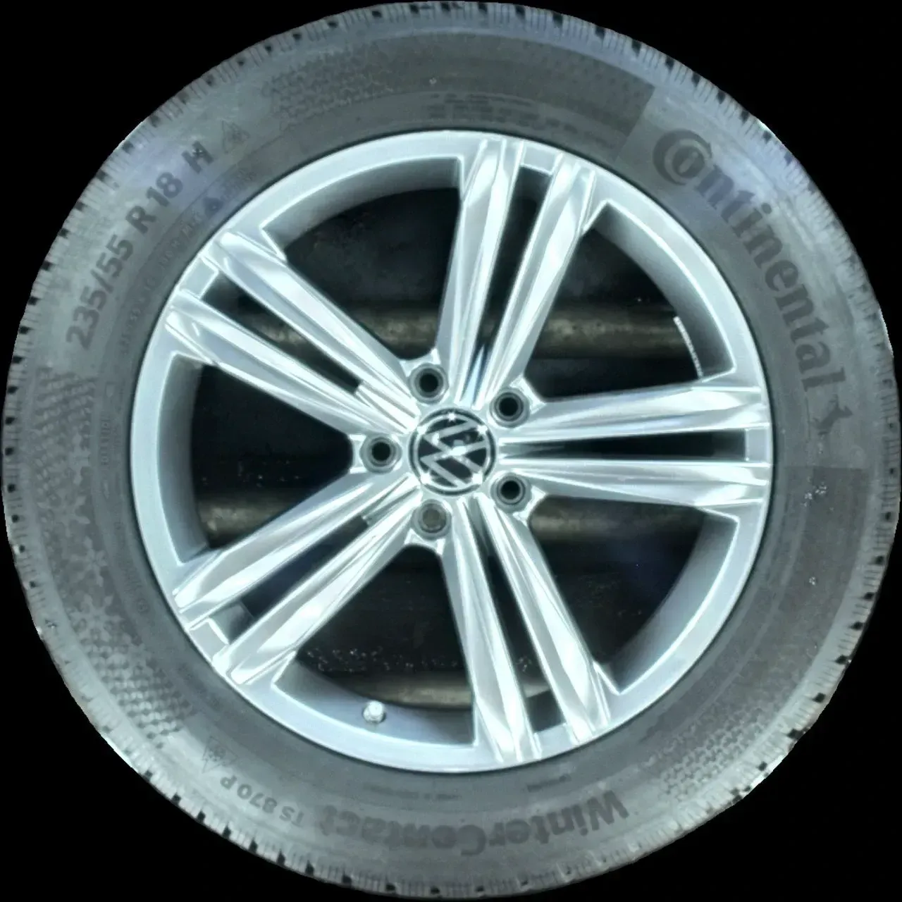 235/55 R18 100H WINTERREIFEN VW TIGUAN 5N 18 ZOLL ALUMINIUM KOMPLETTSATZ 6-7MM - Bild 1